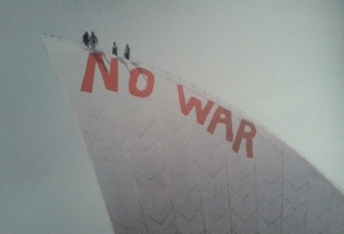from the Disobedient Objects (MAAS): No War Opera House Snow Dome by David Burgess, 2004