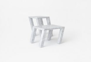 MARSOTTO EDIZIONI DESIGN NENDO<br />
SWAY, new collection 'Light & Shadow'<br />
Low tables in White Carrara marble available in two sizes and in Black Marquina marble